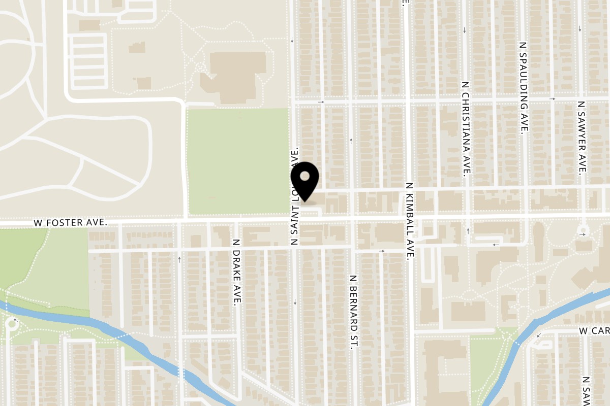 Map showing the location of Alyemen alsaeed اليمن السعيد on 3456 W Foster Ave in Chicago